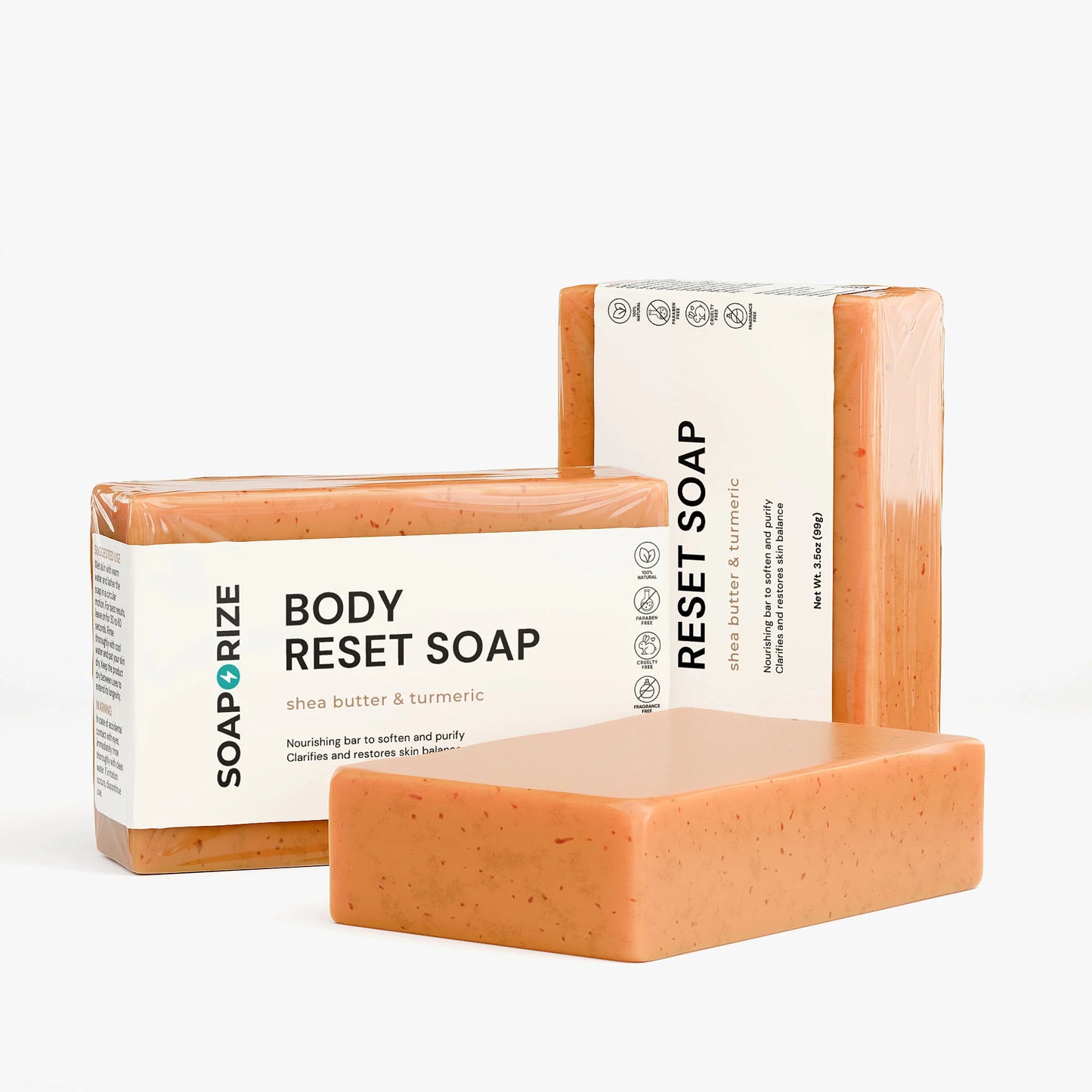Anti bacterial soap for armpit odor – Body Reset Soap with turmeric and shea butter