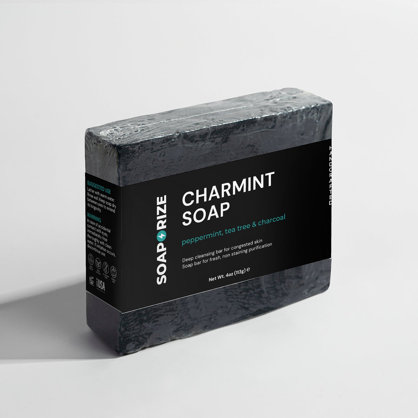 Soaporize CharMint Soap: refreshing body cleansing bar designed to support daily freshness and odor-prone skin care