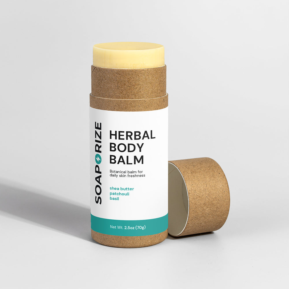 Herbal Body Balm by Soaporize, designed to help keep odor-prone skin soft, balanced, and naturally fresh