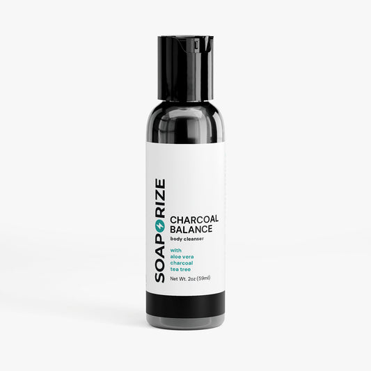 Charcoal Balance body cleanser by Soaporize – purifying body wash for body odor with charcoal and tea tree