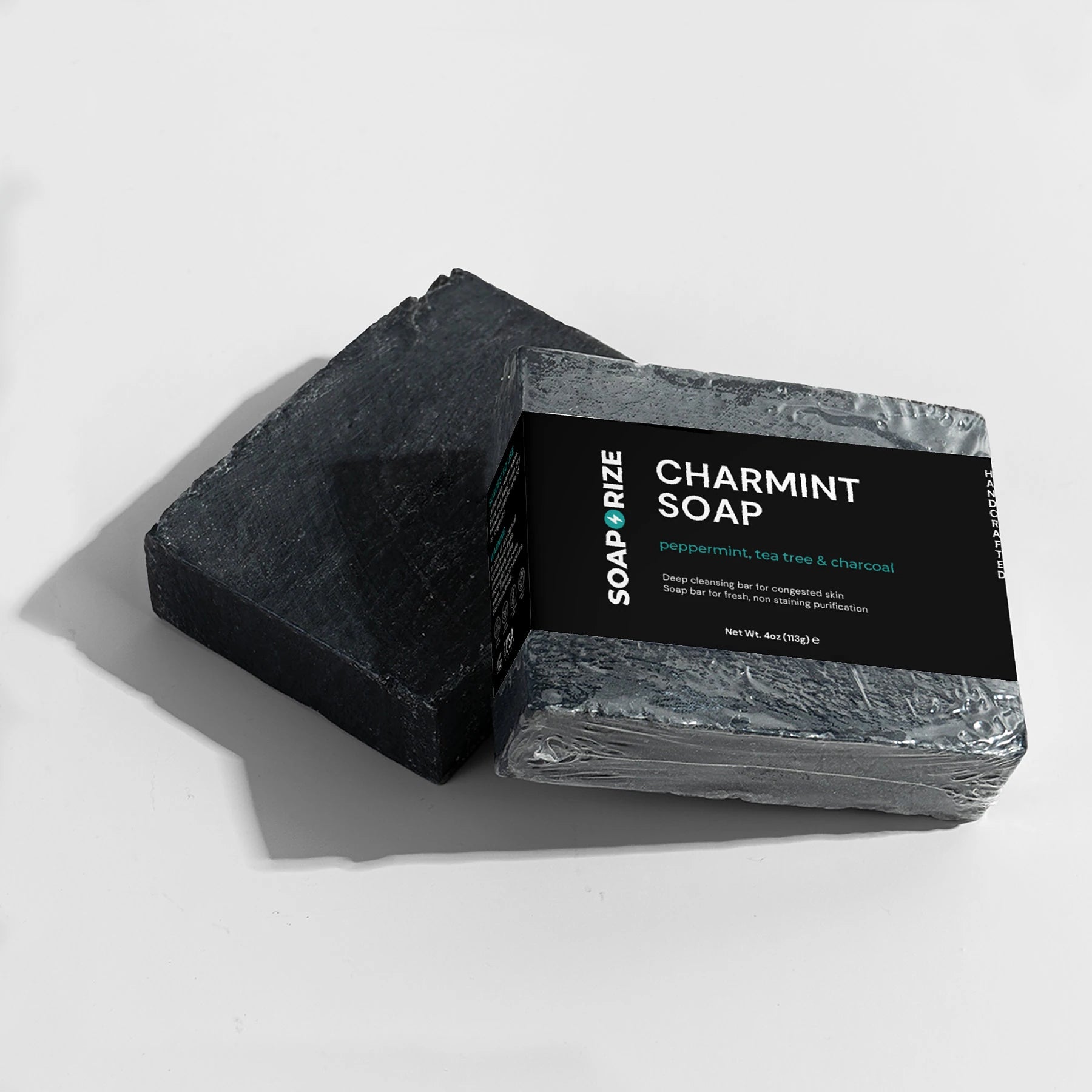 Antibacterial charcoal soap for body odor cure and underarm smell control – Soaporize Cleanse step