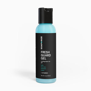 Soaporize FreshGuard Gel: lightweight refreshing gel designed to cool, hydrate, and support odor-prone skin