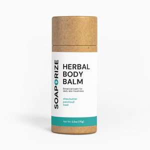 Soaporize Herbal Body Balm: natural protective balm crafted to nourish and support odor-prone and sensitive skin