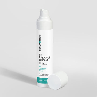 Soaporize Rebalance Cream, formulated to support skin balance and freshness in odor-prone areas